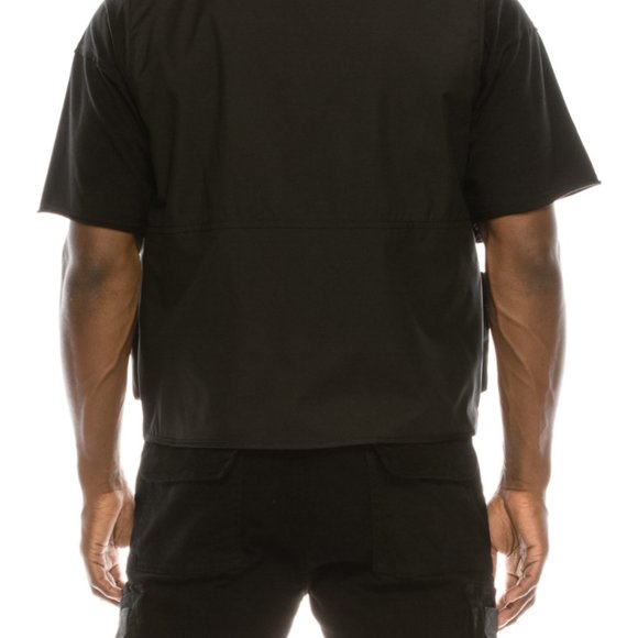 #NWT- Mens Black Utility Water Resistant Vest w/ functional pockets - Picture 2 of 4